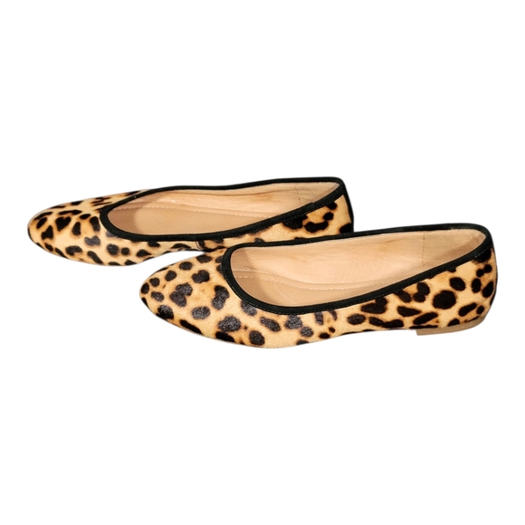 Madewell Reid Ballet Flat in Leopard‎ Calf Hair Sz 7 - Picture 5 of 11